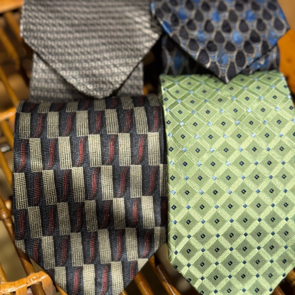 Daniel Cremieux Men's Tie Set in Green, Gray, and Blue